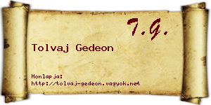Tolvaj Gedeon névjegykártya